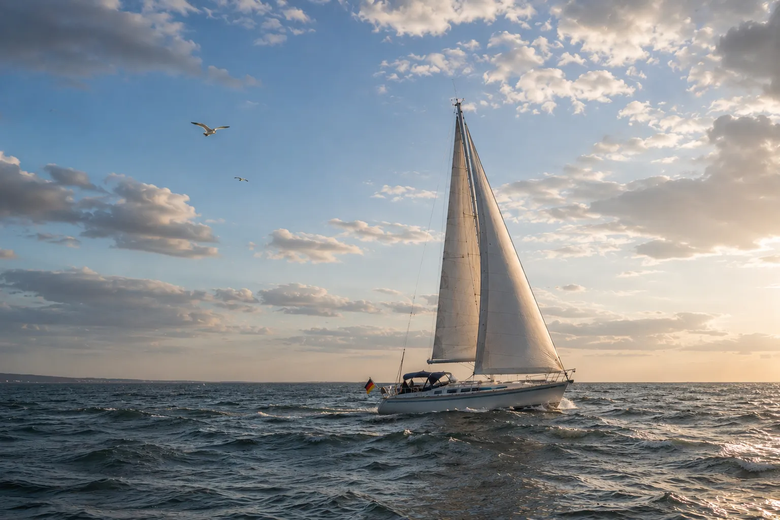 Segelboot auf dem Meer - Sinnbild für die Arbeitsweise von Sonja Eichin